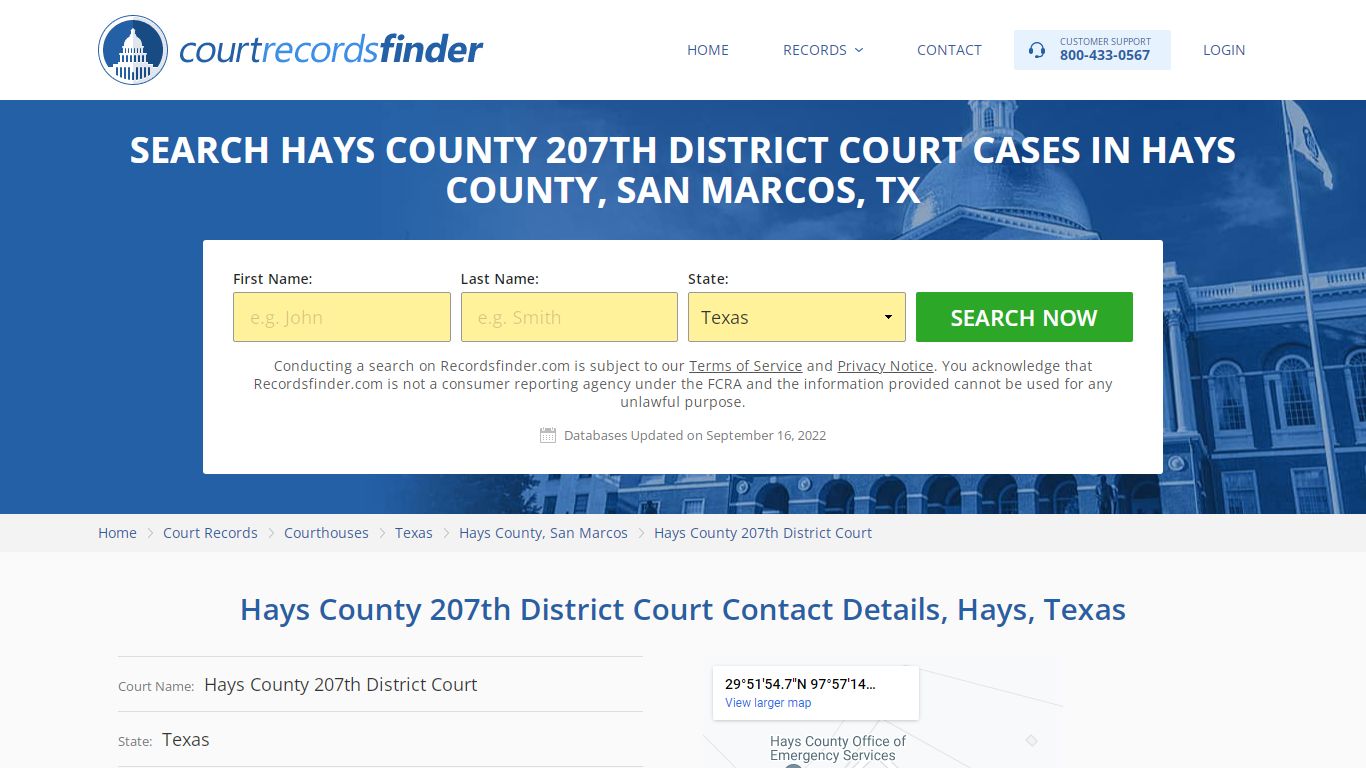 Hays County 207th District Court Case Search - RecordsFinder